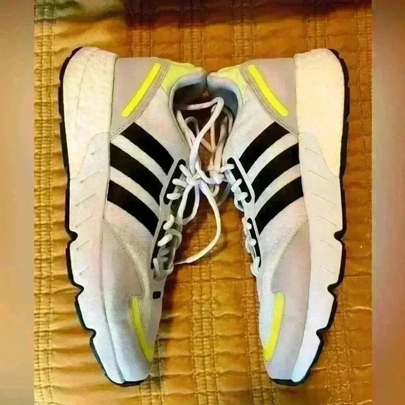 adidas ZX 1K Boost White Solar Yellow - Size 10 - Picture 3 of 4